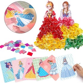 Resim Kendin Yap Prenses Kıyafet Sticker Kitabı - Kızlar için 30 Renkli El Sanatları Kartları, Yaratıcı Oyun & Oda Dekoru, Gençler için Mükemmel Tatil Hediyesi, Oda Süslemesi | Oynak Tema | Kendin Yap Dekorasyon, Prenses Parti Süslemeleri 