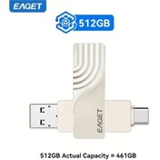 Resim Dashanshop Eaget 512gb Usb 3.2 Gen 2 Çift Flash Bellek 120mb/s Okuma Type C Usb C Çift Arayüz Cf30 