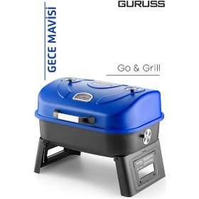 Resim Guruss Go & Grill GRS32 Barbekü Mangal Gece Mavisi 