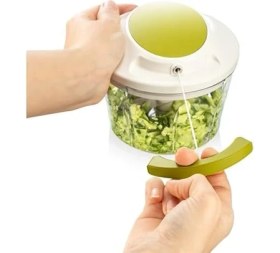 Resim CetKing Home 700 ml 3 Bıçaklı Ipli Rondo – Çekmeli Doğrayıcı, Hızlı ve Pratik Sebze Doğrama, Paslanmaz Çelik Bıçaklı, Ergonomik ve Kolay Kullanım Pp Plastik 