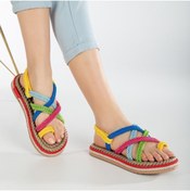 Resim rabellashoes Ipli Sandalet Çok Renkli 