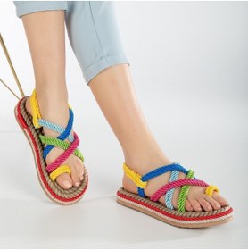 Resim rabellashoes Ipli Sandalet Çok Renkli 