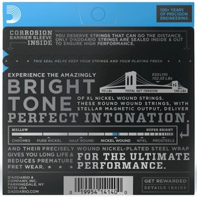 Resim D'Addario ESXL110 XL Nickel Elektro Gitar Teli - Regular Light (10-46) 