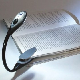 Resim Aesco Kitap Okuma Işığı LED Booklight Kıskaçlı Pilli Model LED Işık - Lisinya 