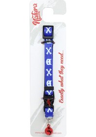 Resim Natura Yetişkin Kedi Boyun Tasması - Kurukafa Mavi 