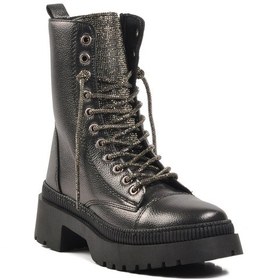 Resim Aspor Gri Gümüş Platin Kadın Topuklu Bot Platin 