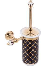 Resim Pure Geometrik Siyah Altın - Pvd Gold Montajlı Klozet Fırçalık Ak 
