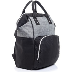 Resim Anne Bebek Bakım Sırt Çantası Siyah-gri Termos Bölmeli Gri - Siyah 