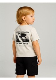 Resim Erkek Bebek Pamuklu Kumaş Cepli Şort-16008 Siyah 