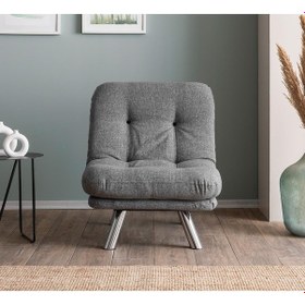 Resim Pafu Hippo Tekli Yataklı Koltuk Keten - Açık Gri Açık Gri 