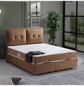 Resim Setaymobilya Baza, Vectra Çift Kişilik Baza + Başlık + Deluxe Yatak, Kahve 