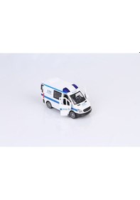 Resim Sesli Işıklı Metal Polis Minibüs 1 32 