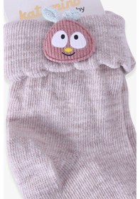 Resim Katamino Breeze Kız Bebek Soket Çorap Elma Aksesuarlı Bej (6 Ay-1.5 Yaş) 