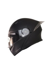 Resim Motosiklet Çene Açılır Kask Ece 22.06 Güvenlik Sertifikalı Güneş Vizörlü Motor Kaskı Mat Black Siyah 