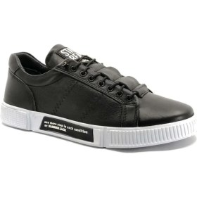 Resim Hammer Jack Orthopedix Basel 102 20250 Hakiki Deri Siyah-Beyaz Erkek Sneaker Spor Ayakkabı 