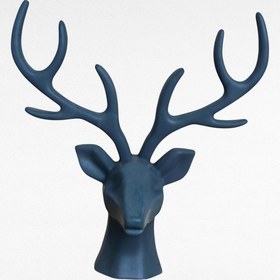 Resim Geyik Heykeli, Büst, Siyah Renk Geyik Obje, Ev Dekoru 