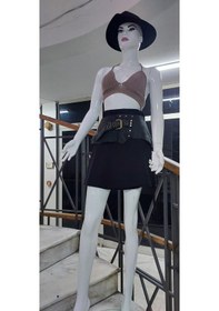 Resim Eren Style Boho Antik Tokalı Zımbalı Hakiki Deri Kemer 80 Cm-95 Cm -9276 Siyah 