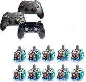 Resim N+B 10PCS 3D Analog Joystick Replacement, Joystick Controller Joysticks Compatible for Xbox One/PS4 Wireless Game Controller Thumb Sticks Controller Joypad Left Right Gamepad Sensor Axis 