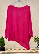 Resim sahnemoda Tek Cepli Yarasa Asimetrik Merserize Bluz 