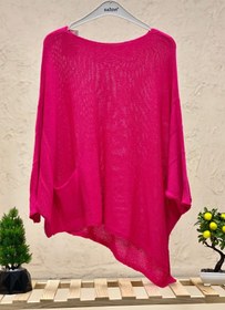 Resim sahnemoda Tek Cepli Yarasa Asimetrik Merserize Bluz 