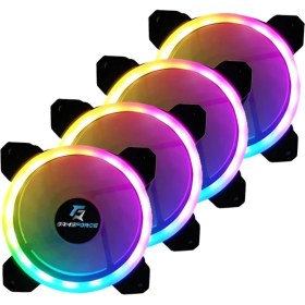 Resim Dualrıng 4X120MM Sese Duyarlı A-Rgb Kasa Fanı 
