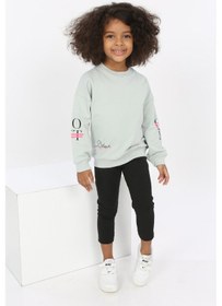 Resim Toontoy Kids Toontoy Kız Bebek Believe Baskılı Sweatshirt Yeşil 