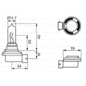 Resim BOSCH 1987302082 Ampul H9 12V 65W 