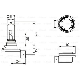 Resim BOSCH 1987302082 Ampul H9 12V 65W 