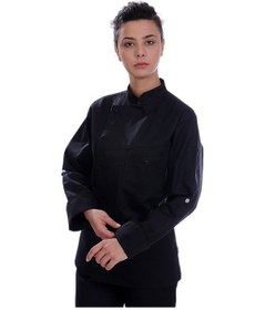 Resim Unisex Aşçı Ceket Harman Gabardin Siyah 