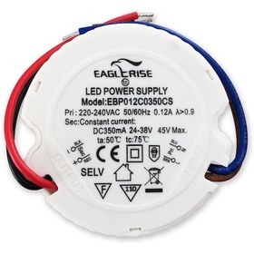 Resim Eaglerise Ebp012c0350cs 13w Dc 350ma 24-38v 0.12a Ip20 Led Sürücü 