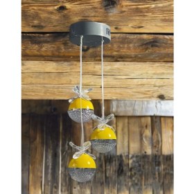 Resim Serçe'den 3lü Şeker LED Genç Kız Odası Sarkıt Avize 