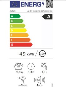Resim ALTUS AL CM 91050 MC A Enerji Sınıfı 9 kg 1000 Devir Çamaşır Makinesi 