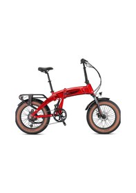 Resim Kron Loop Armour 20" Jant Fat Bike Elektrikli Katlanır Bisiklet Kırmızı Siyah Kırmızı 