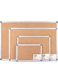 Resim Akyazı Mantar Pano Duvara M. Metal 90X180 0155Alüminyum Çerçeve 