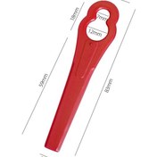 Resim Vkemall Plastik Bıçak Seti - Kablosuz Çim Biçme Ve Kenar Düzenleme Makinaları İçin - 100 Adet - Dayanıklı, Hafif Ve Güvenli - Kırmızı 