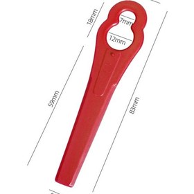 Resim Vkemall Plastik Bıçak Seti - Kablosuz Çim Biçme Ve Kenar Düzenleme Makinaları İçin - 100 Adet - Dayanıklı, Hafif Ve Güvenli - Kırmızı 