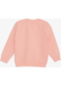 Resim Breeze Kız Bebek Sweatshirt Simli Çiçek Baskılı 9 Ay-3 Yaş, Somon-somon Somon 