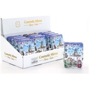 Resim Taşlı İstanbul Tasarımı El Aynası Kalın Sarı - Siyah 