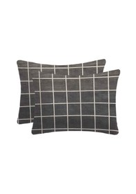 Resim Ranforce Kumaşından Gizli Fermuarlı Yastık Kılıfı 50x70 2 Adet Antrasit 