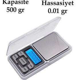 Resim Crown Dijital Göstergeli Hassas Elektronik Kuyumcu Cep Terazisi 500 Gr-0.01 