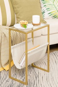 Resim Temperli Cam Gazetelik Dergilik Yan Sehpa Koltuk Sehpası Gold-şeffaf 