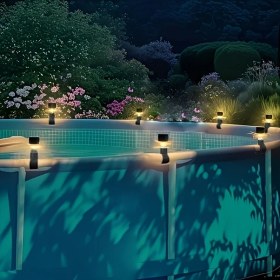 Resim Willowhaven 10 Adet Güneş Enerjili Havuz Aydınlatma - Otomatik Aç/kapa, Renkli Işık 