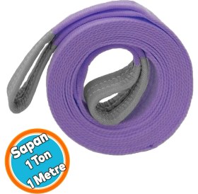 Resim Nzb Sapan Polyester Spanzet 1 Ton 1 Metre Mor Sağlam Yük Kaldırma Taşıma Indirme Halat 
