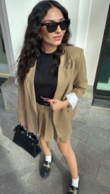 Resim Camel Poliviskon Blazer Ceket - XL 