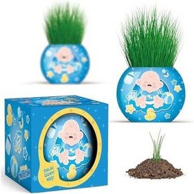 Resim Bebek Temalı Çim Adam 6'lı Set Çocuklar İçin Eğitici Ve Eğlenceli Bitki Yetiştirme Kiti 