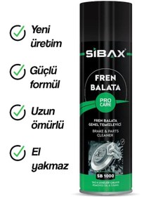 Resim Sıbax Fren Balata Genel Temizleyici 500ml Sb1000 