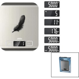 Resim SHC4200 Mutfak Tartısı Terazi Inox LCD Ekran 5kg/1gr 