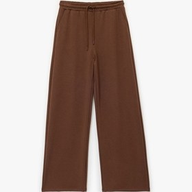 Resim Koton Cepli Rahat Kalıp Beli Bağcıklı Modal Karışımlı Geniş Paça Eşofman Altı Kahverengi 6wal40056ık Kahve 