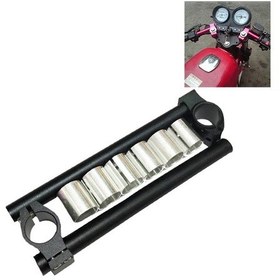 Resim Motosiklet Modifikasyon Aksesuarları Cnc Kolu Bar Sapları Seti Siyah Siyah 