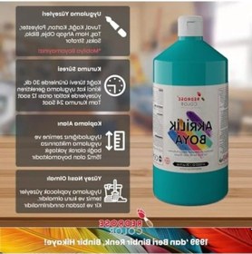 Resim 1000 Gr Turkuaz Akrilik Boya - Dayanıklı Ve Kullanışlı 0.2 L 
